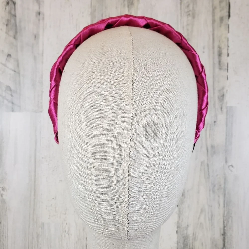 Hot Pink Basket Weave Headband